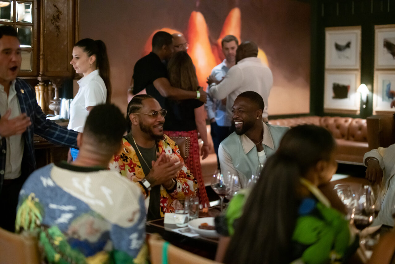 Carmelo Anthony and Dwyane Wade at The Seventh Estate Dinner, Aspen Food & Wine Festival